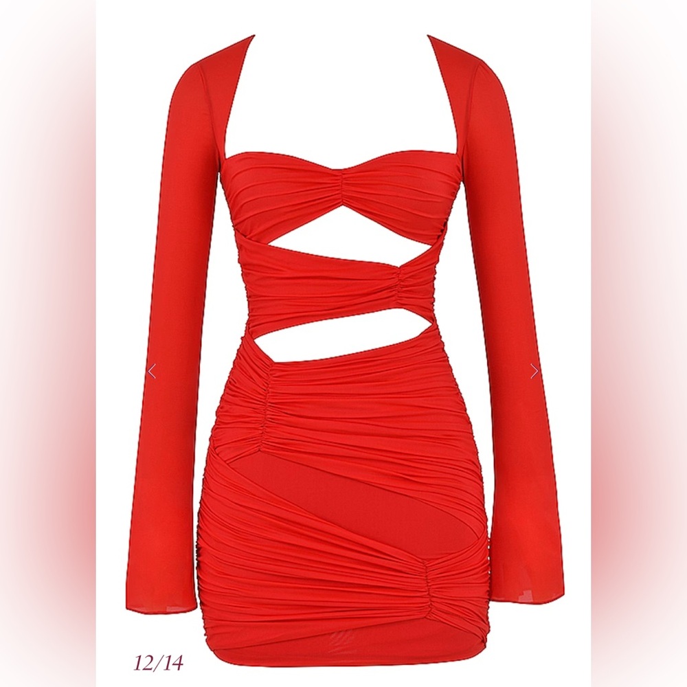 House of CB Scarlet red Dress ($225 retail) size small - Picture 2 of 6